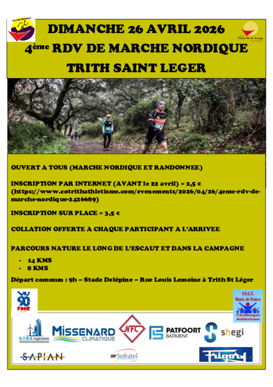 MN 4éme RDV DE MARCHE NORDIQUE TRITH ST LEGER
